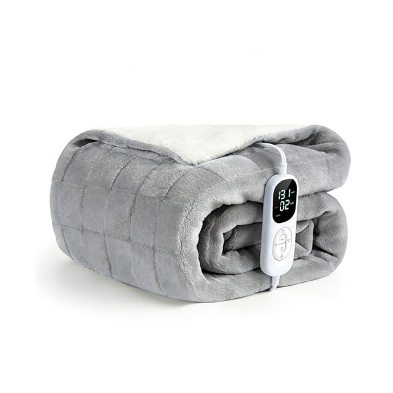 Heated Electric Blanket Queen Size Heating Blanket with UL ETL FCC Warm Dual Control Electric Heated Blanket for Bed