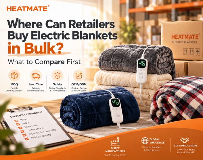 Where Can Retailers Buy Electric Blankets in Bulk? What to Compare First