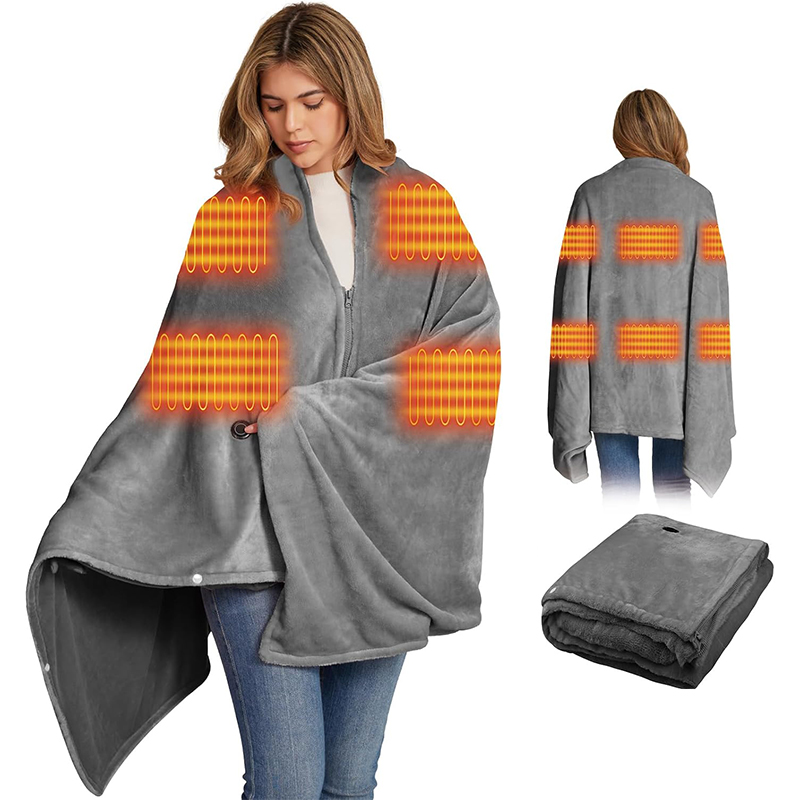 USB heated wrap and electric shawl