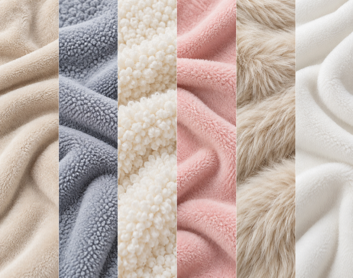 Heated blanket fabrics including flannel, fleece, sherpa and faux fur