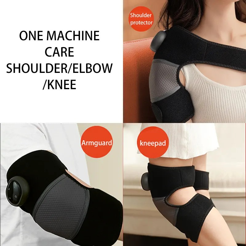 Portable heating pad positioned around a knee