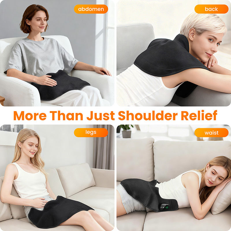 Portable heating pad used for upper-body comfort while reclining