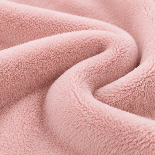 Pink coral fleece fabric texture for blankets and home heating products