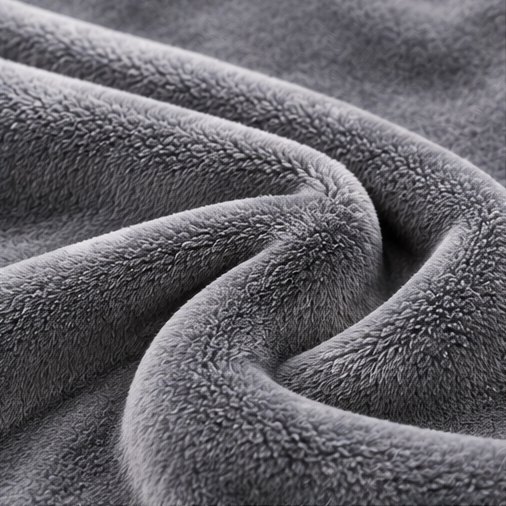 Soft flannel fabric texture for heated blankets and heated throws