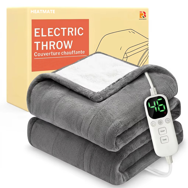 electric heated blanket with retail packaging and controller