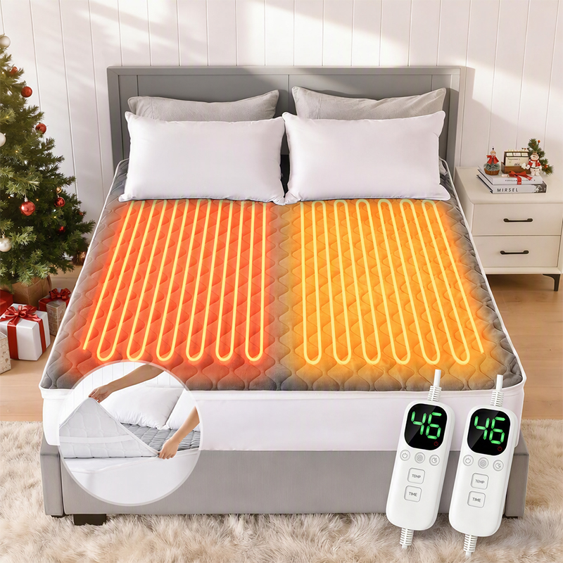 Dual-control heated mattress pad product view