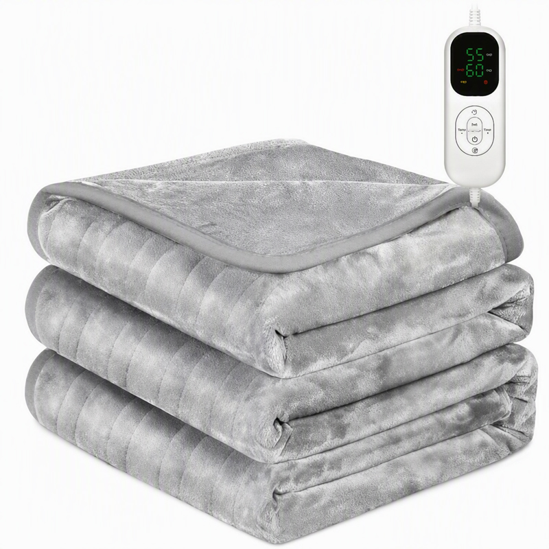 Washable Heated Blanket 6 Heating Levels Temperature Controlled Electric Blanket Throw Quilted Heater Blankets