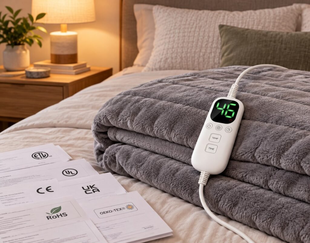 Electric Blanket Certifications Explained: ETL, UL, CE, UKCA, RoHS and OEKO-TEX