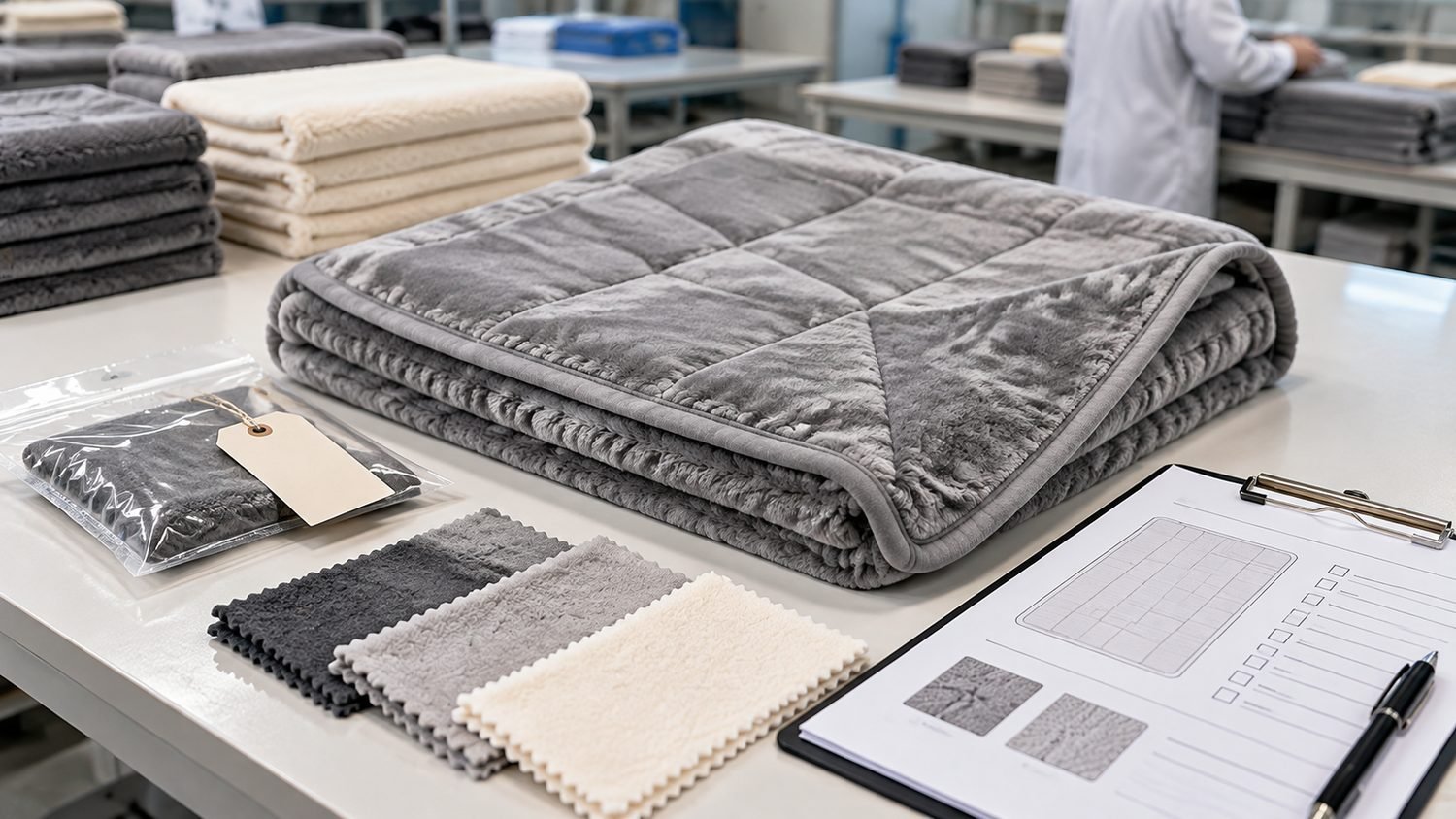 Electric blanket sample inspection and quality control before bulk production