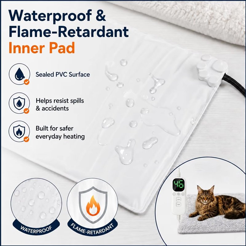 Waterproof and flame-retardant pet heating pad inner pad detail